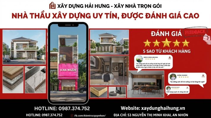 Tiêu chí nhận diện nhà thầu xây dựng Quy Nhơn được đánh giá cao trên Google và mạng xã hội