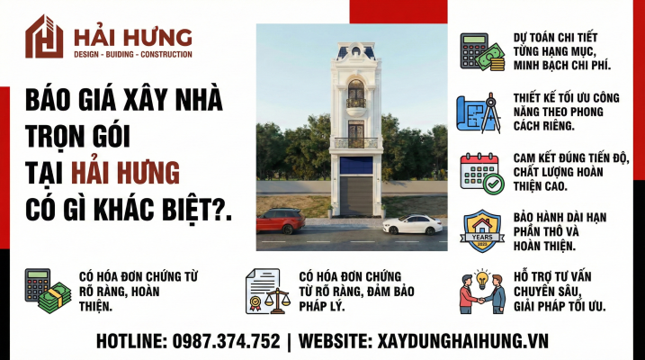 Báo giá xây nhà trọn gói tại Hải Hưng có gì khác biệt?