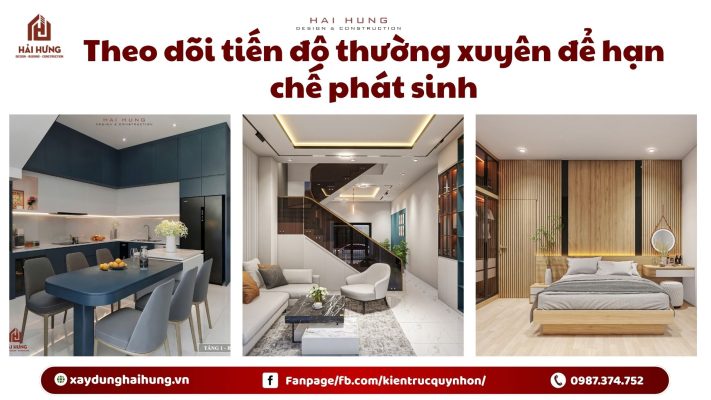 Theo dõi tiến độ thường xuyên để hạn chế phát sinh.webp