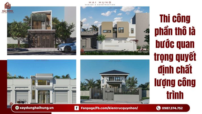 Thi công phần thô là bước quan trọng quyết định chất lượng công trình.webp