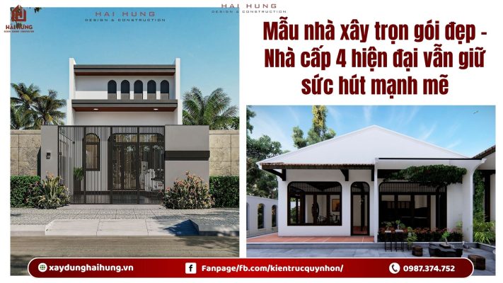 Mẫu nhà xây trọn gói đẹp - Nhà cấp 4 hiện đại vẫn giữ sức hút mạnh mẽ.webp