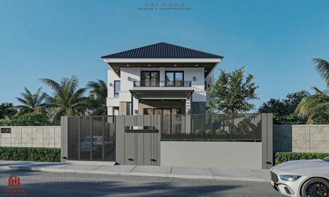 Công trình nhà phố 3 tầng mái Nhật hiện đại anh Duy
