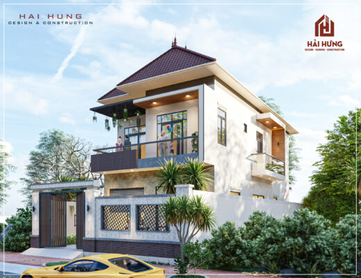 Nhà phố mái Nhật phong cách tân cổ điển