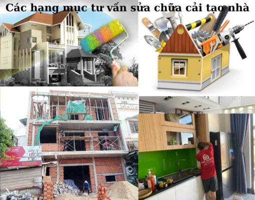 Các hạng mục tư vấn sửa chữa cải tạo nhà