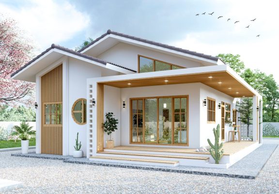 Nhà cấp 4 có sân vườn phong cách Nhật Bản