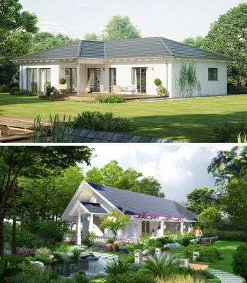 Nhà cấp 4 mái Thái có sân vườn rộng
