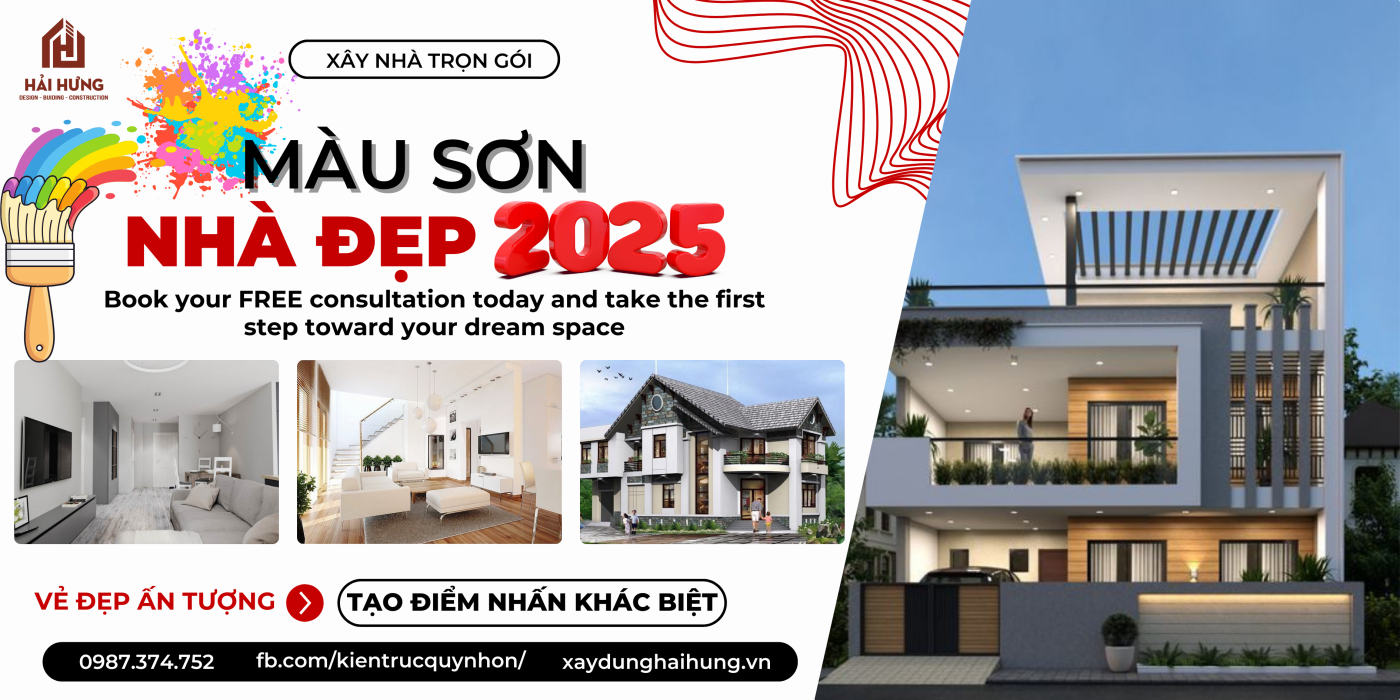 Màu sơn nhà đẹp năm 2025 – Tiền vào như nước, gia đạo êm ấm cả năm 2025!