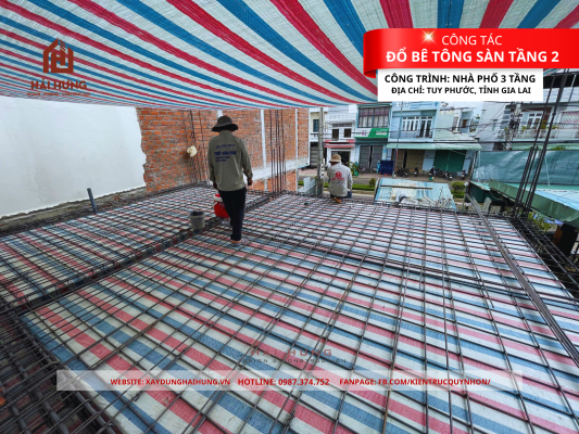 Xác định vị trí và kiểm tra kỹ thuật tỉ mỉ công tác đổ bê tông