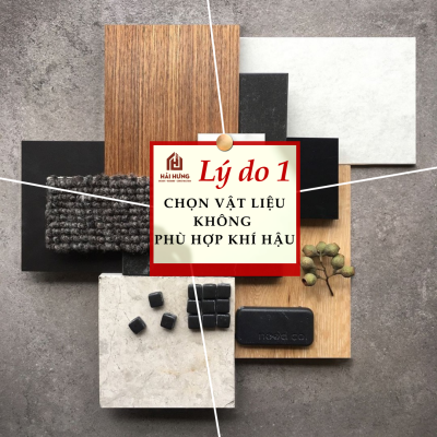 Chọn vật liệu không phù hợp trong thiết kế nội thất
