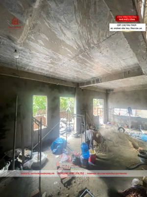 Quy trình thi công nhà phố 2 tầng