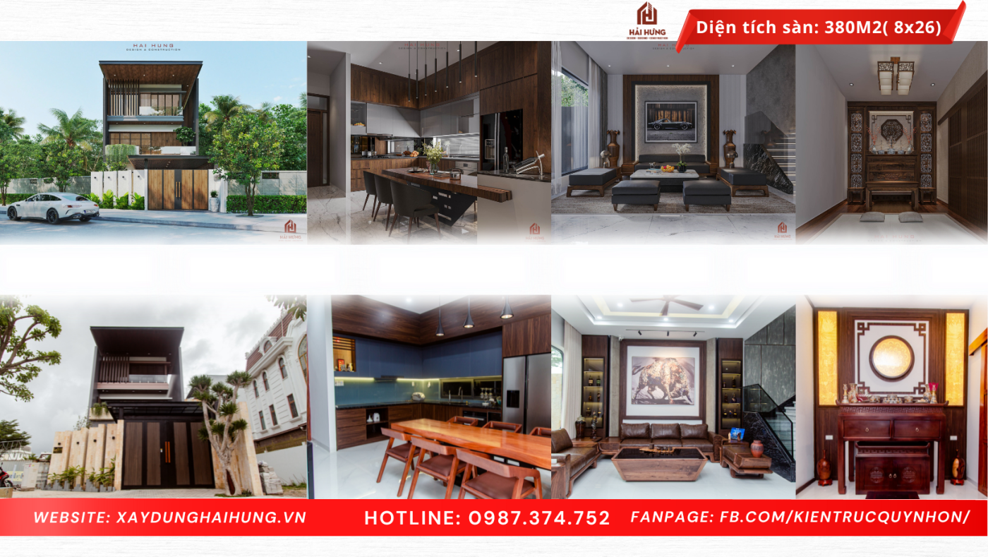 So sánh 3D & thực tế nhà phố 3 tầng đẹp anh CAO SON