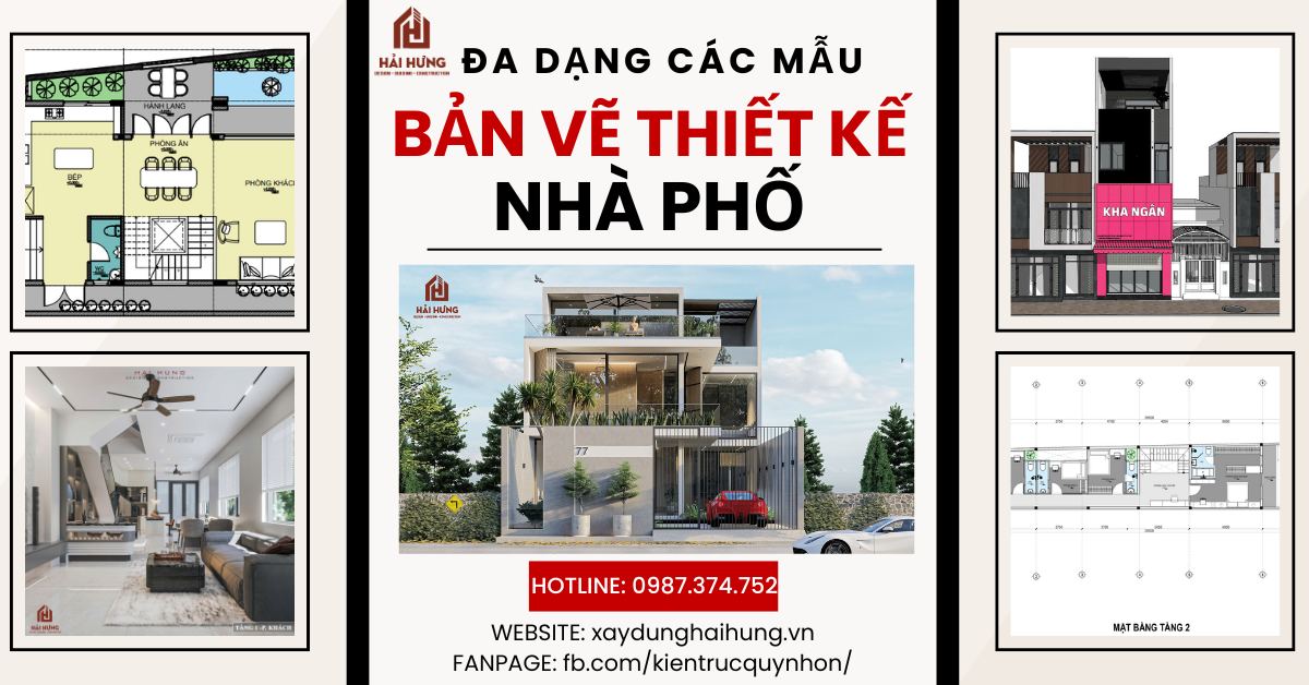 Bản vẽ thiết kế nhà phố với đa dạng các mẫu phong cách.webp