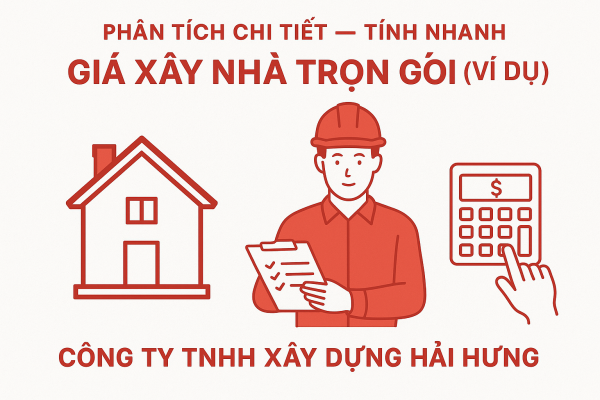 Phân tích chi tiết — Tính nhanh Giá xây nhà trọn gói (Ví dụ)