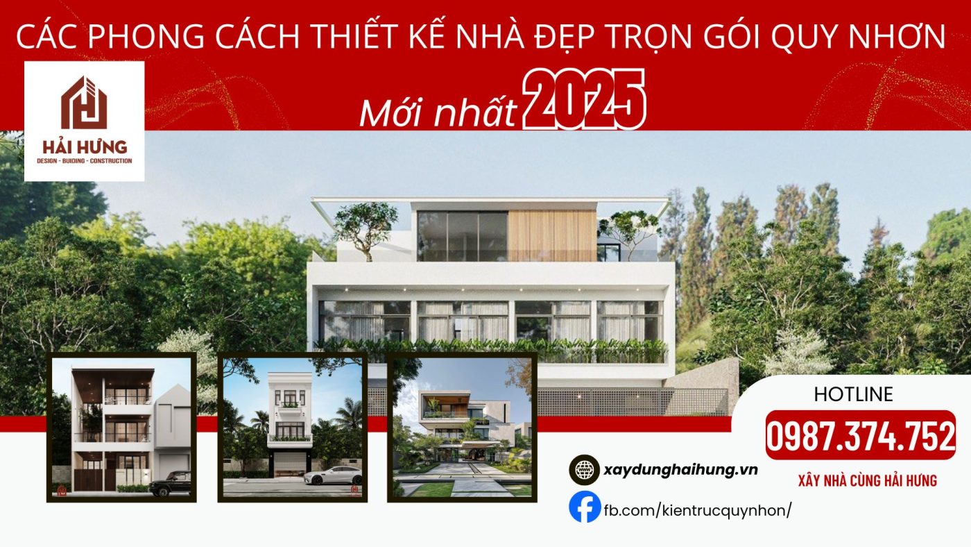 Các phong cách thiết kế nhà đẹp trọn gói Quy Nhơn mới nhất 2025.webp