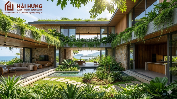 Lựa chọn sống chất lượng cho gia chủ hiện đại với xu hướng thiết kế nhà đẹp Quy Nhơn gắn liền với không gian xanh.webp