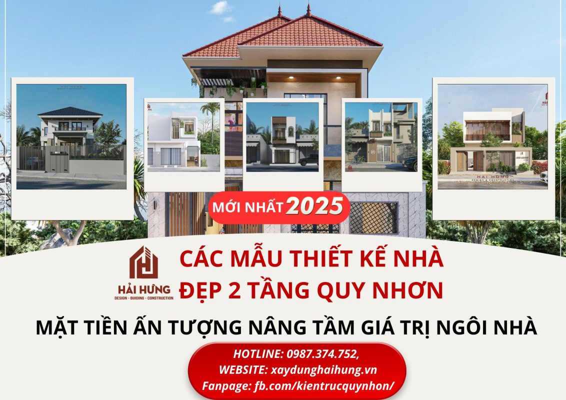Các mẫu thiết kế nhà đẹp 2 tầng Quy Nhơn mặt tiền ấn tượng nâng tầm giá trị ngôi nhà.webp