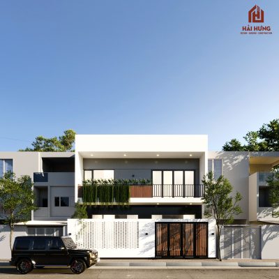 Thiết kế nhà đẹp 2 tầng Quy Nhơn có gara tiện nghi & khoa học cho đô thị hiện đại.webp