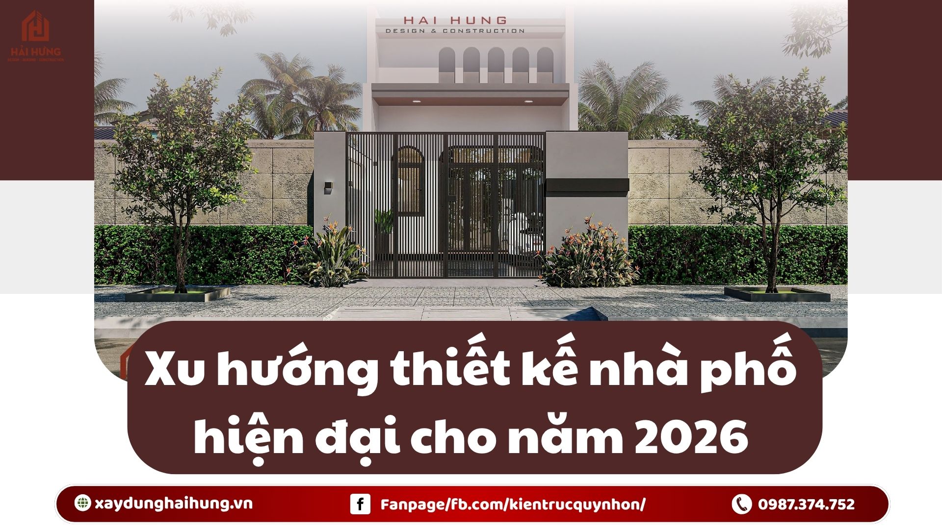 Xu hướng thiết kế nhà phố hiện đại cho năm 2026