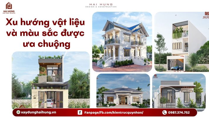 Xu hướng vật liệu và màu sắc được ưa chuộng