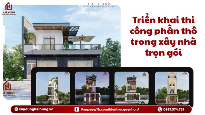 Triển khai thi công phần thô trong xây nhà trọn gói.webp