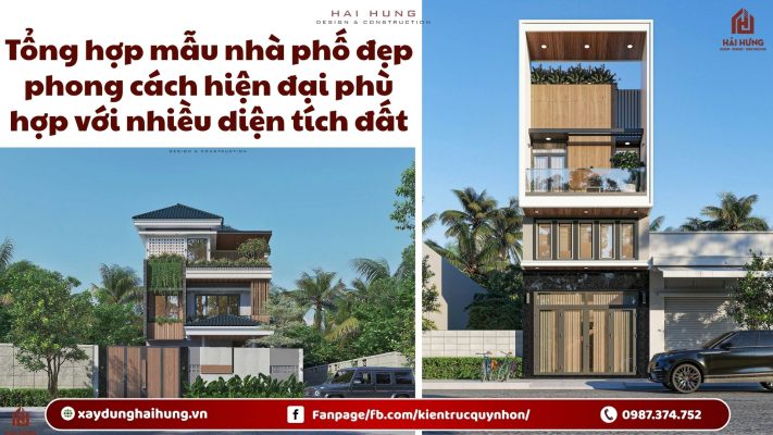 Tổng hợp mẫu nhà phố đẹp phong cách hiện đại phù hợp với nhiều diện tích đất.webp