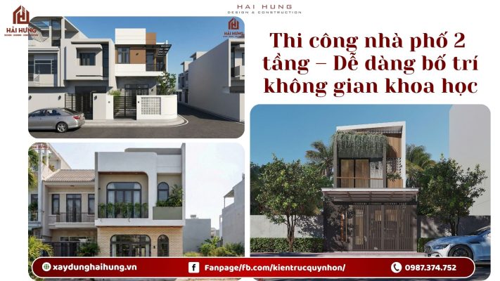 Thi công nhà phố 2 tầng – Dễ dàng bố trí không gian khoa học.webp