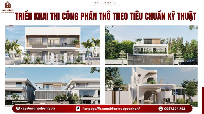 Triển khai thi công phần thô theo tiêu chuẩn kỹ thuật.webp