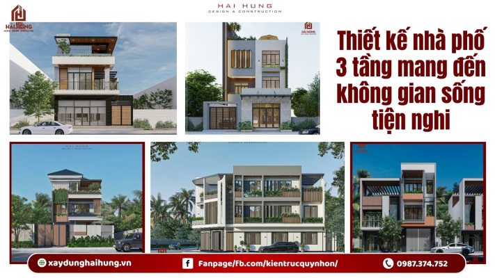 Thiết kế nhà phố 3 tầng mang đến không gian sống tiện nghi.webp