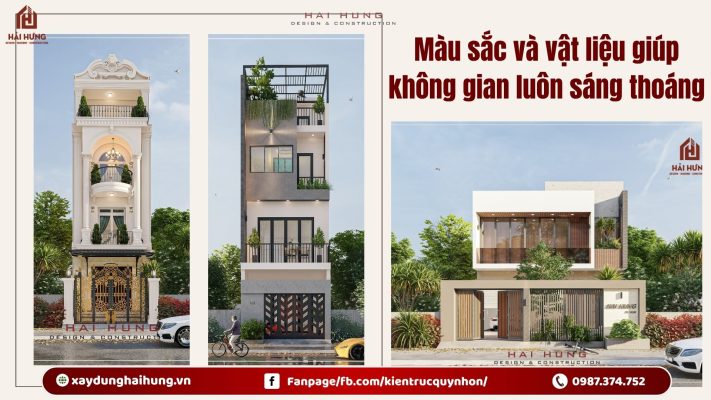Màu sắc và vật liệu giúp không gian luôn sáng thoáng.webp