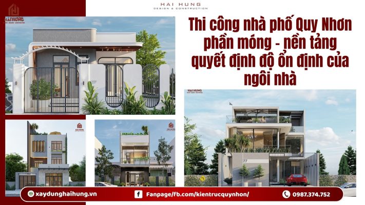 Thi công nhà phố Quy Nhơn phần móng – nền tảng quyết định độ ổn định của ngôi nhà.webp