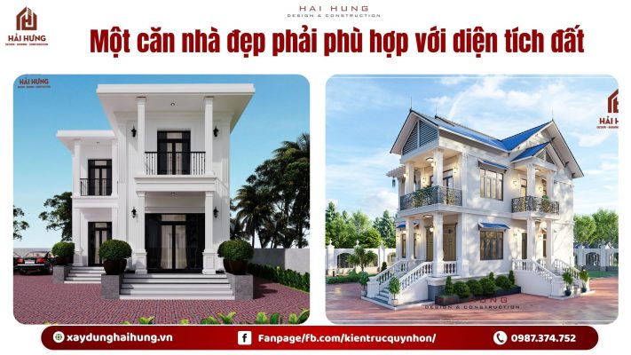 Một căn nhà đẹp phải phù hợp với diện tích đất.webp