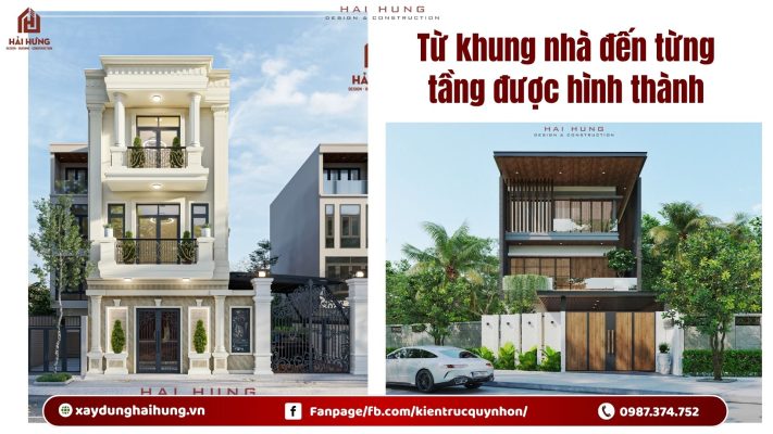 Từ khung nhà đến từng tầng được hình thành.webp
