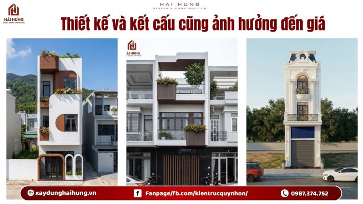 Thiết kế và kết cấu cũng ảnh hưởng đến giá.webp
