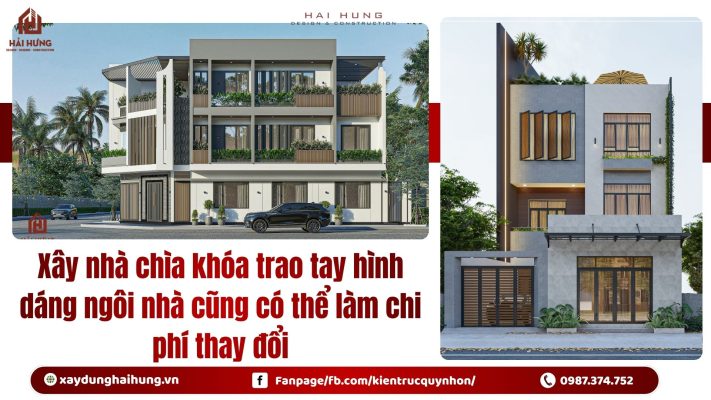 Xây nhà chìa khóa trao tay hình dáng ngôi nhà cũng có thể làm chi phí thay đổi.webp